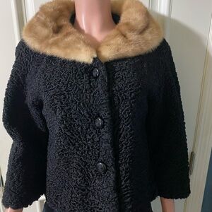 Courtney Rhodes Vintage Marvelous Mrs MaiselElegant Black and Tan Women's Jacket